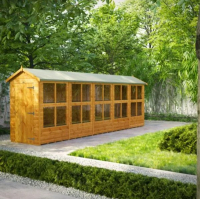Wooden utility shed 1.5 x 5 m